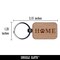 Home with Paw Print Dog Cat Pet Engraved Wood Rectangle Keychain Tag Charm